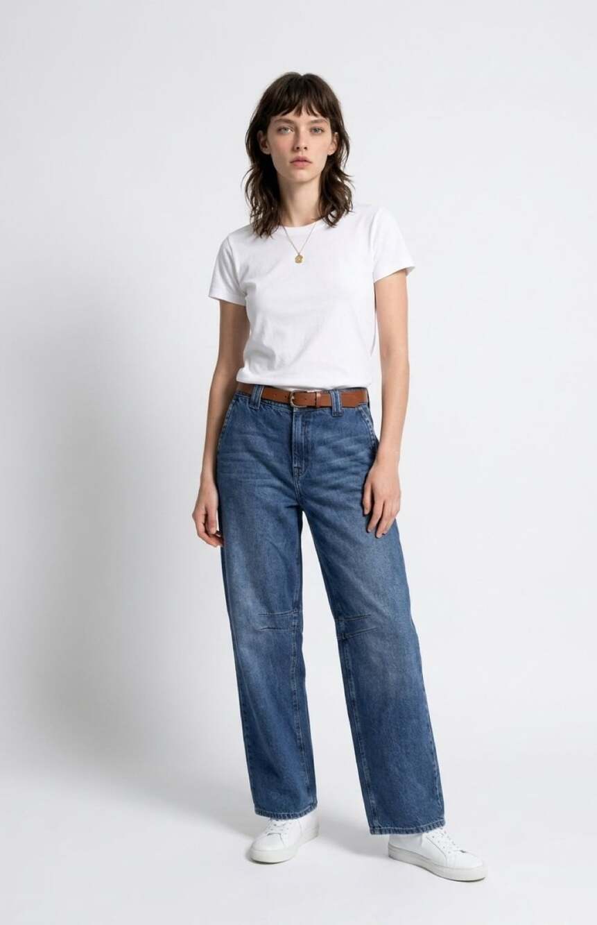 Hidden Jeans Alyx Barrel Leg High Rise Tall Denim Dark Wash Sz.27